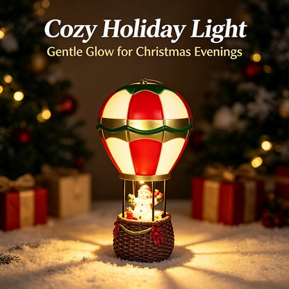 Christmas Glowing Ornaments Santa Claus Snowman Fireplace Resin LED Night Light Christmas Decoration Holiday Kids Toys Gift
