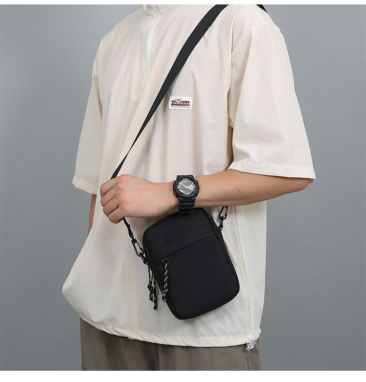 Simple Casual Mini Crossbody Bag Men's Nylon Small Shoulder Bag For Men Oxford Messenger Phone Side Sling Bag Husband Chest Pack