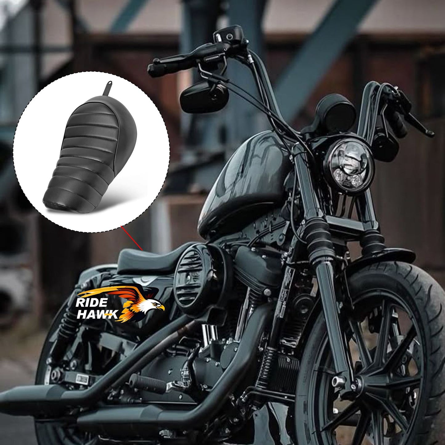 Assento de Motorista de Moto Assento Traseiro de Passageiro Pillion Preto Conjunto de Assento Sporster para Harley Sportster Iron 883 XL883N 2016-2022