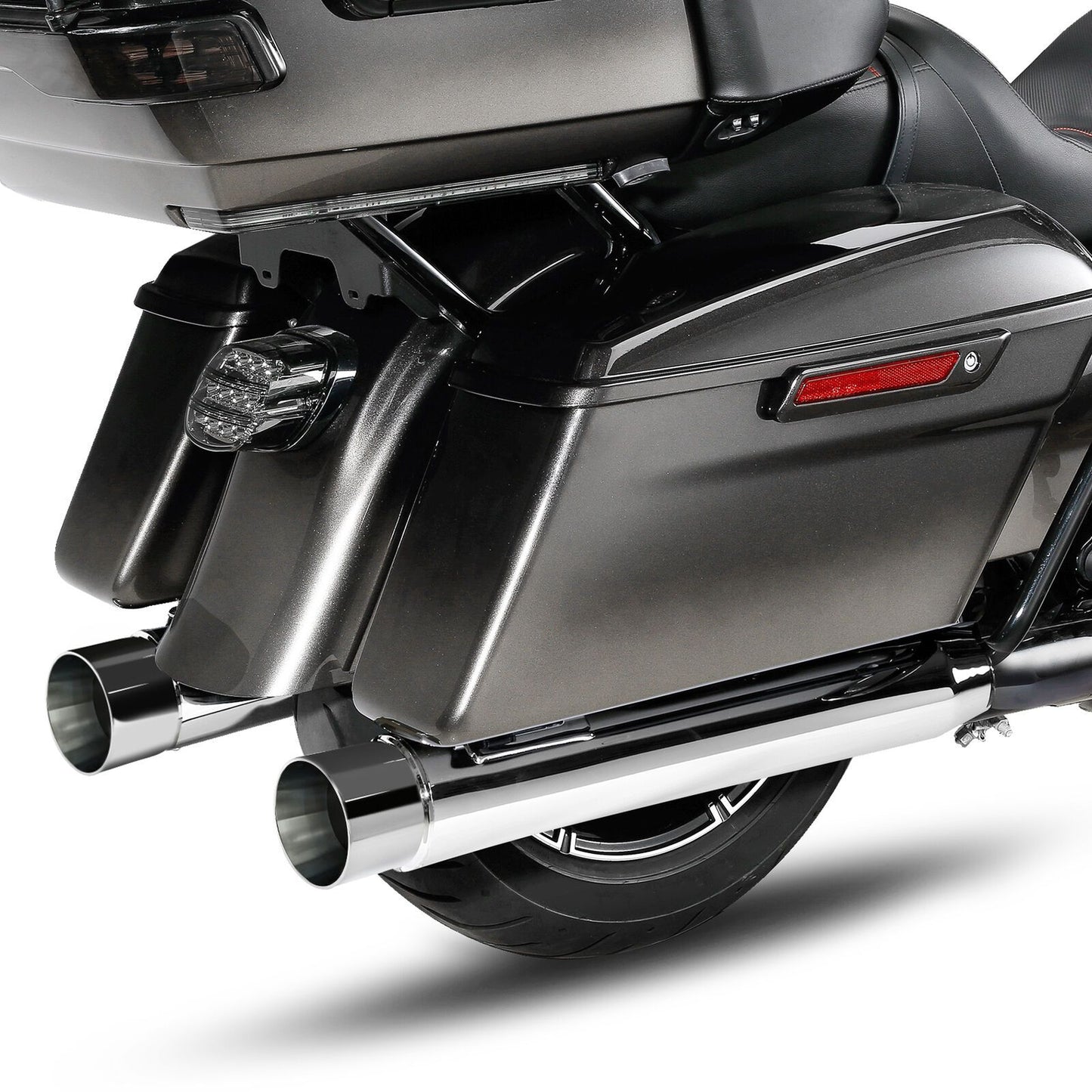 Motorcycle 4" Slip-On Dual Exhaust Pipes For Harley Touring Road King Electra Glide Street Glide Road Glide 2017-2023 2022 2021