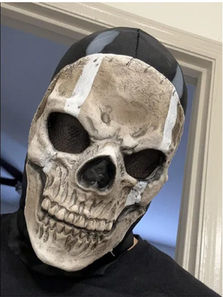 Unisex Cosplay Halloween Horror Ghost Skull Mask Latex Headgear Helmet Cosplay Perform Party Masquerade Prop