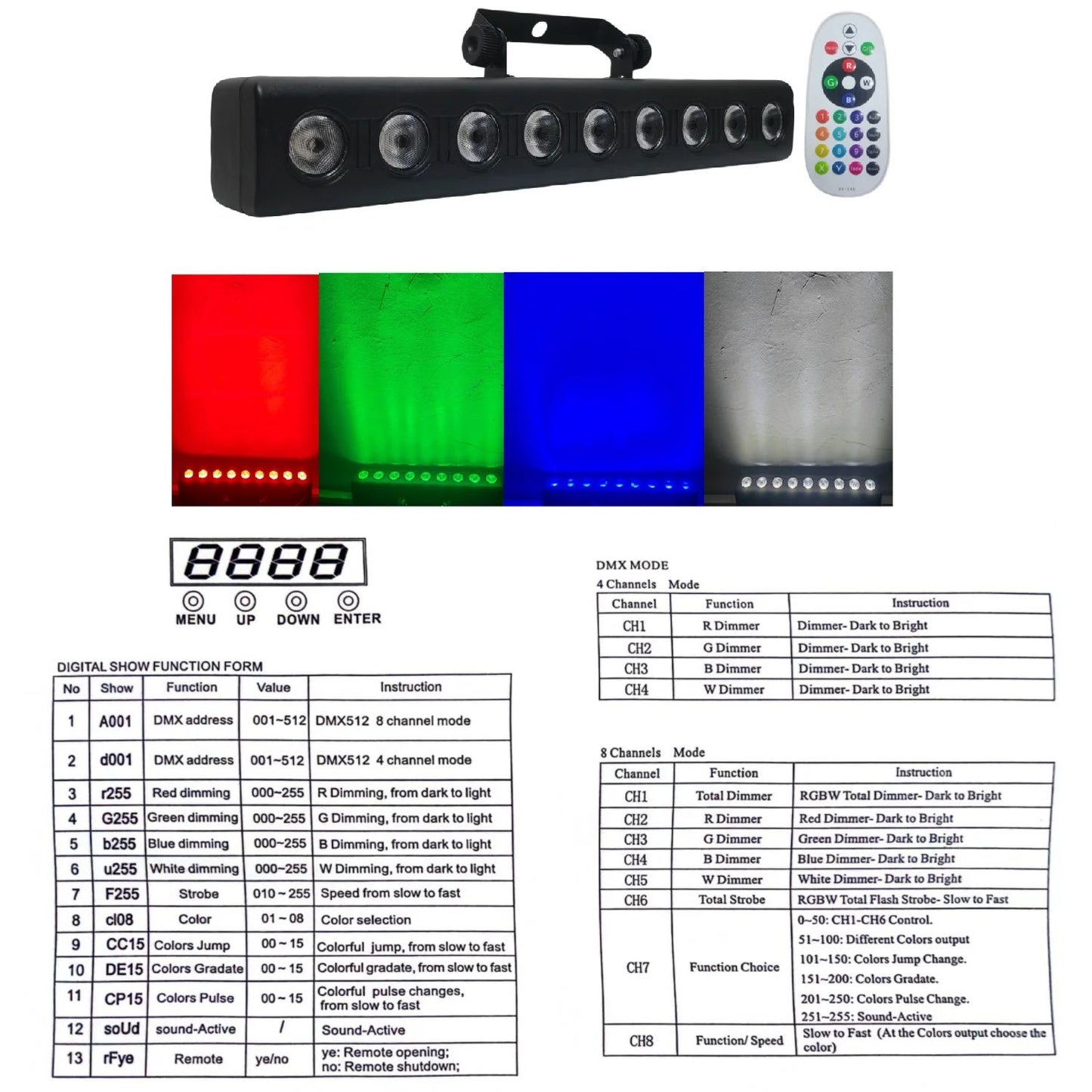 9X12W Remote LED PAR Light / Disco Light RGBW Par / LED Wash Light Stage DJ Equipment