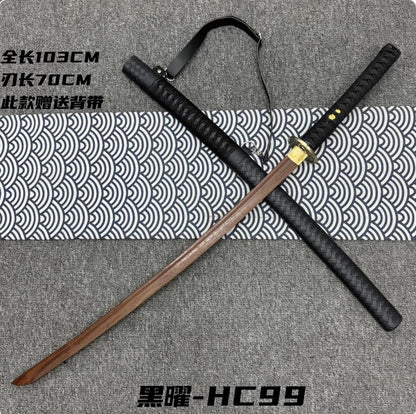 Quality Rosewood Blade Japanese Samurai Katana Sword Wooden Saya Fit Exercise Training Cosplay Props Unsharp
