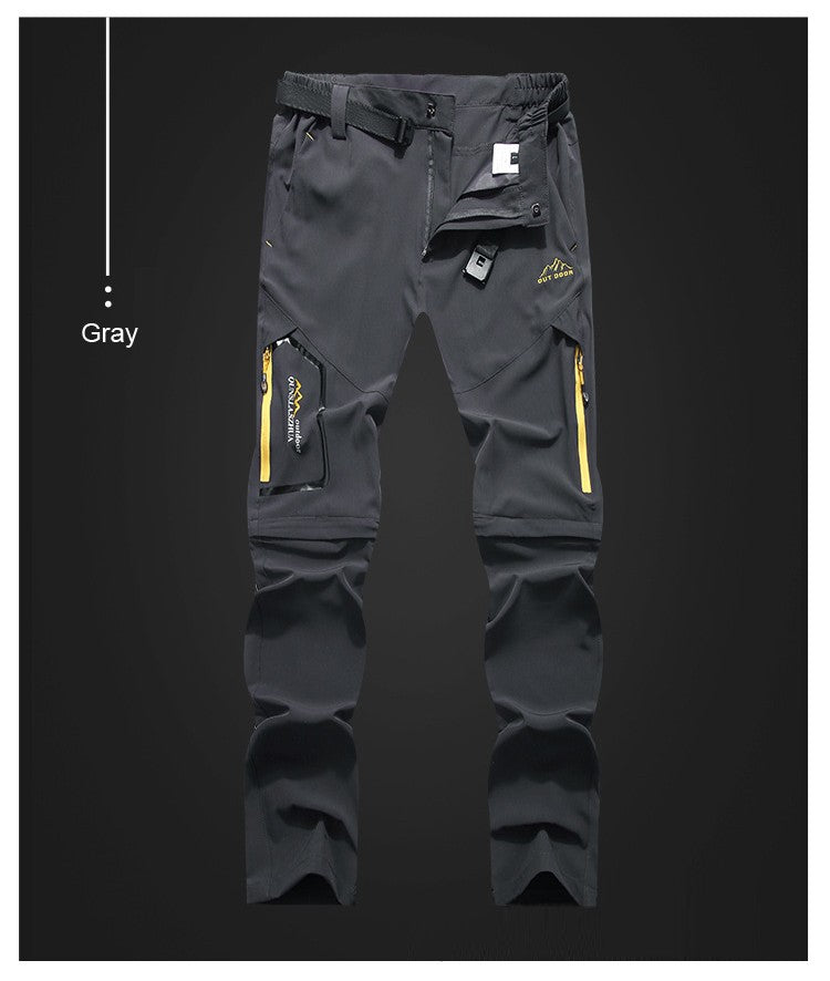 TRVLWEGO Men's Camping Hiking Pants Trekking High Stretch Summer Thin Waterproof Quick Dry UV-Proof Outdoor Travel Trousers