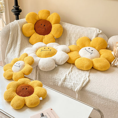 Sunflower Plush Toy Pillow Stuffed Daisy Flower Cushion Flower Shaped Doll Pillow For Kids Girl Bedroom Gift Home And Decor 1 PC