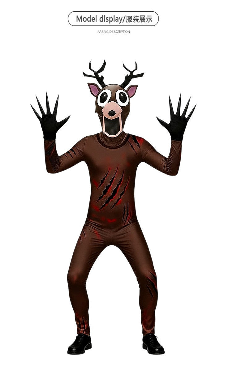 Game 99 Nights in The Forest Owl Monster The Ram Costume Adult Secret The Horror Deer VS Owl Costumes Cartoon Animal Dressing