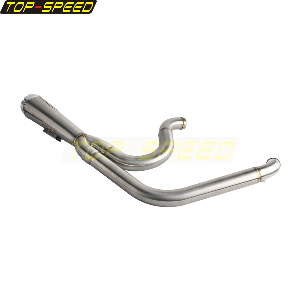 For Harley Dyna Wide Glide EFI FXDWGI FXDWG Motorcycle 2-in-1 Full Complete Exhaust System Stainless Steel Exhaust Muffler Pipe