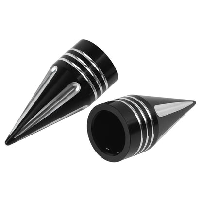 Capas de porca do eixo dianteiro de alumínio CNC preto para motocicleta Harley Touring Road King FLHX Sportster XL 883 1200 Softail Dyna