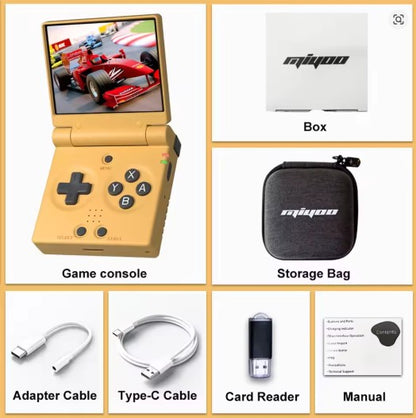 MIYOO Mini Flip Retro Handheld Game Console With New Hinge 2.8''IPS Screen Portable Video Game Consoles Classic Gaming Emulator