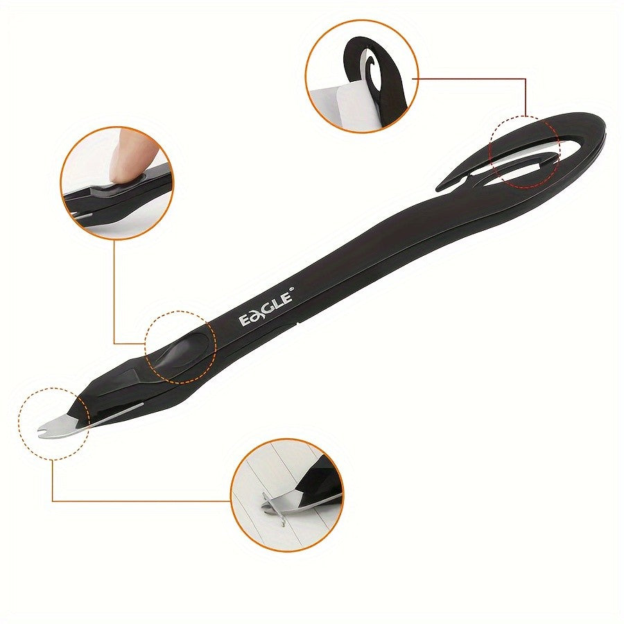 1PC staple remover, staple puller, letter opener and staple remover 2-in-1 set, suitable for office, home and school.