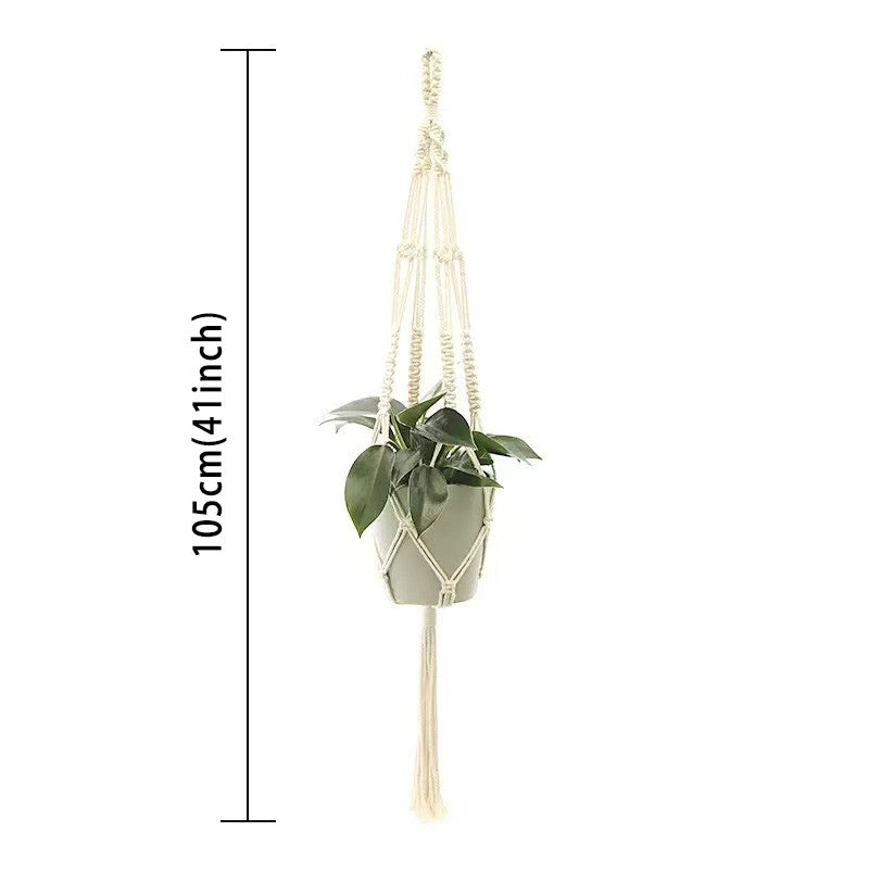 Hanging Plant Handmade Macrame Plant Hanger Flower Pot Planter Hanger Wall Decor Courtyard Garden Hanging Planter Hanging Basket