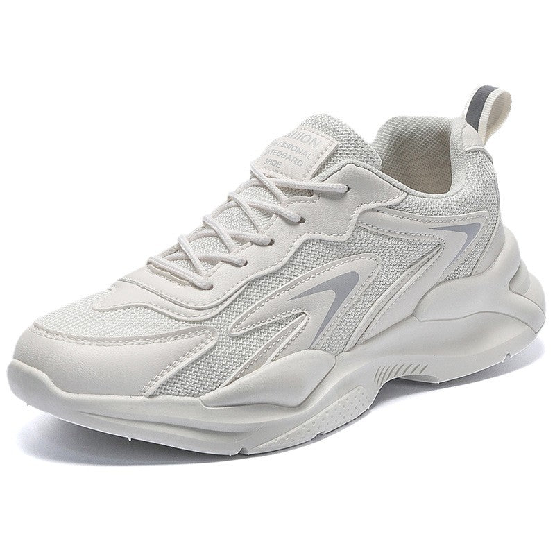 Men's Chunky Dad Shoes: 2025 Summer Breathable Running Sneakers with Thick Soles for Students