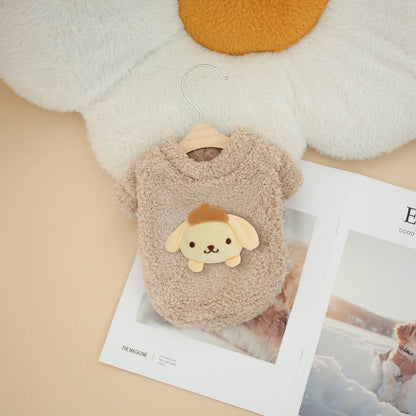 Sanrio Kuromi Moletom de Veludo Dupla Face para Cães e Gatos, Quente para Outono e Inverno, Roupas de Cachorro de Flanela, Jaqueta de Gato Engrossada, Suprimentos para Animais de Estimação