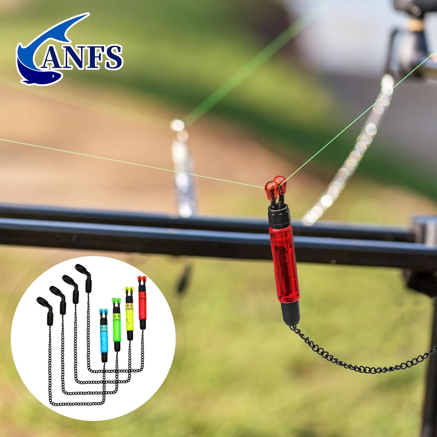 4 bobinas pendulares de pesca de carpa com caixa para indicador de alarme de pesca, melhor para o Natal, perfeito para o Dia de Ação de Graças