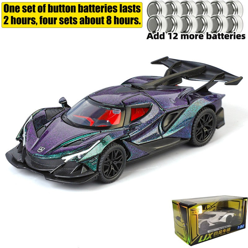 1:32 Apollo IE Miniature Vehicle Mini Alloy Diecast Model Car Metal Sound & Light Collection Hobby Children Toy Car Birthday Boy