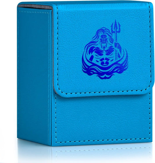 Card Deck Box , Fits 100+ Single Sleeved Cards,PU Leather TCG Card  Holder for Magic Commander Yugioh