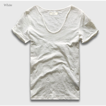 Zecmos Brand Men T-Shirt Plain Hip Hop Fashion Casual V Neck T Shirt Best Seller for Men Short Sleeve Man Top Tees