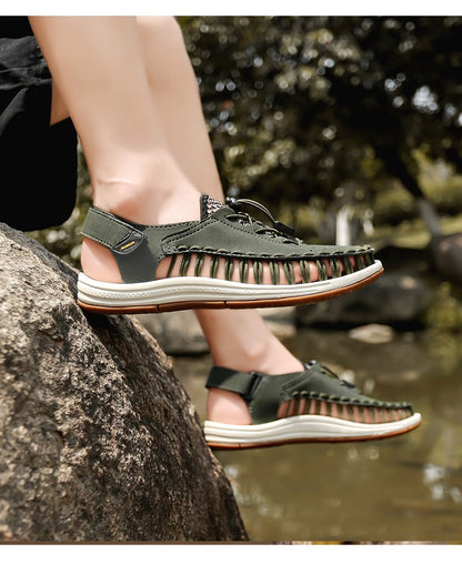 Summer New Sandals Fashion Handmade Weaving Casual Men Sandals Brand Designer Outdoor Walking Men's Shoes Summer Beach Shoes