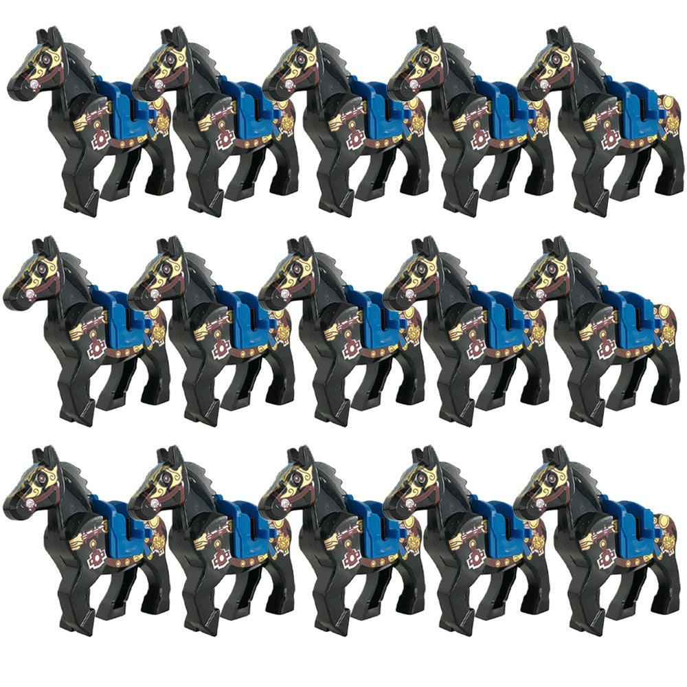 Blocos de Montar Zoológico Medieval Acessórios de Personagens Montarias Animais Cervos Elefantes Camelos Lobos Cavalos de Guerra Tijolos Brinquedos Presentes K080