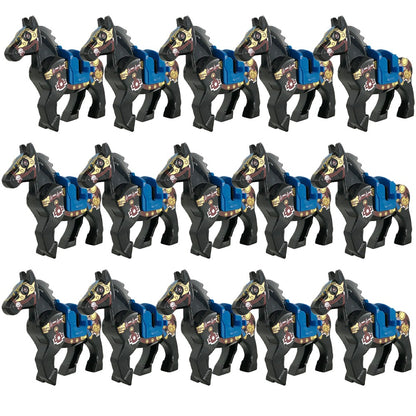 Blocos de Montar Zoológico Medieval Acessórios de Personagens Montarias Animais Cervos Elefantes Camelos Lobos Cavalos de Guerra Tijolos Brinquedos Presentes K080