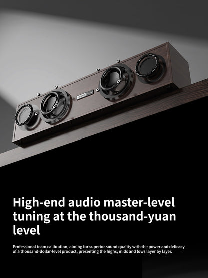 Caixa de som Lenovo C02 multimídia Bluetooth com fio/Bluetooth dual-mode retrô universal para TV, computador e celular com subwoofer