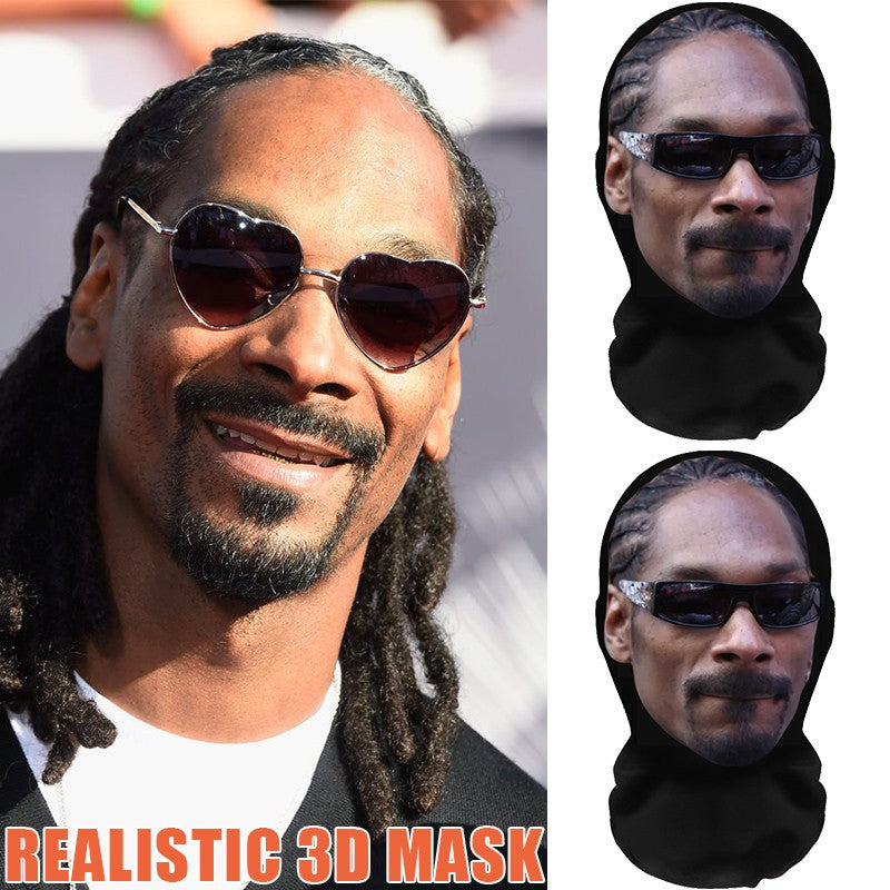 2026 3D Print Rapper Full Face Mask Realistic Face Mask Mesh Headgear Headwear Cosplay Accessories Halloween Party Props