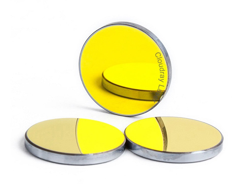 Espelhos refletores Si a laser Cloudray Co2 para gravadora a laser lentes refletoras de silicone folheadas a ouro diâmetro 19 20 25 30 38,1 mm