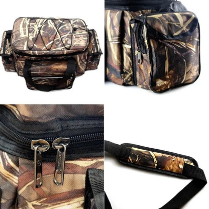 50*30*25cm Bolsa de Pesca Impermeável de Nylon Grande Capacidade Multiúso Bolsas de Ombro de Pesca de Duas Camadas para Atividades ao Ar Livre