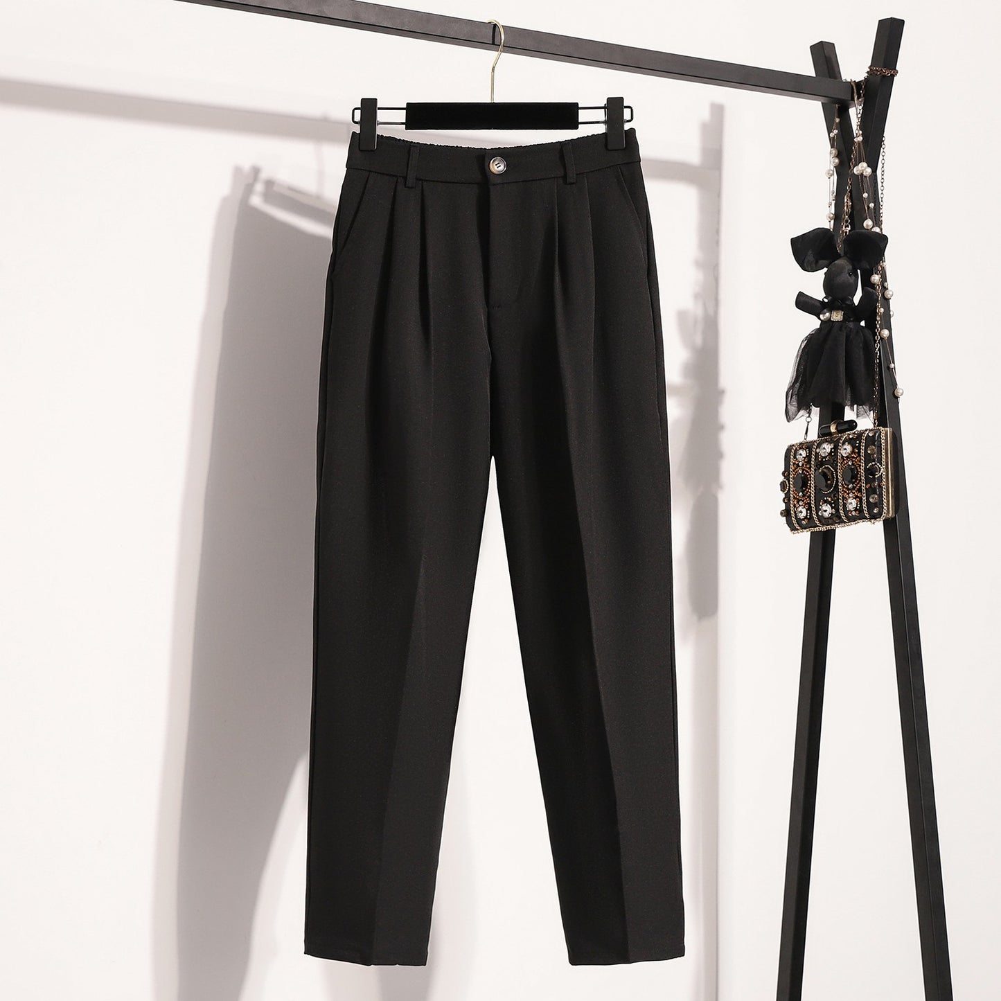 Plus Size Pants Woman 2025 Autumn Winter New Arrival High Waist Suit Pants High Quality Korean Style Straight Trousers