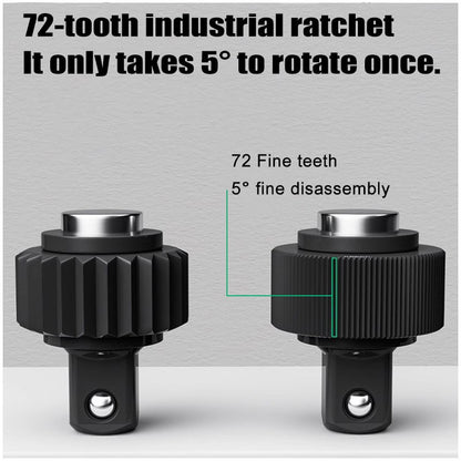 Chave Torquímetro 72T 1/2'' 3/8'' 1/4'' com Pré-ajuste para Bicicletas e Carros, Chave Catraca de Duas Vias, Ferramentas Manuais Automotivas