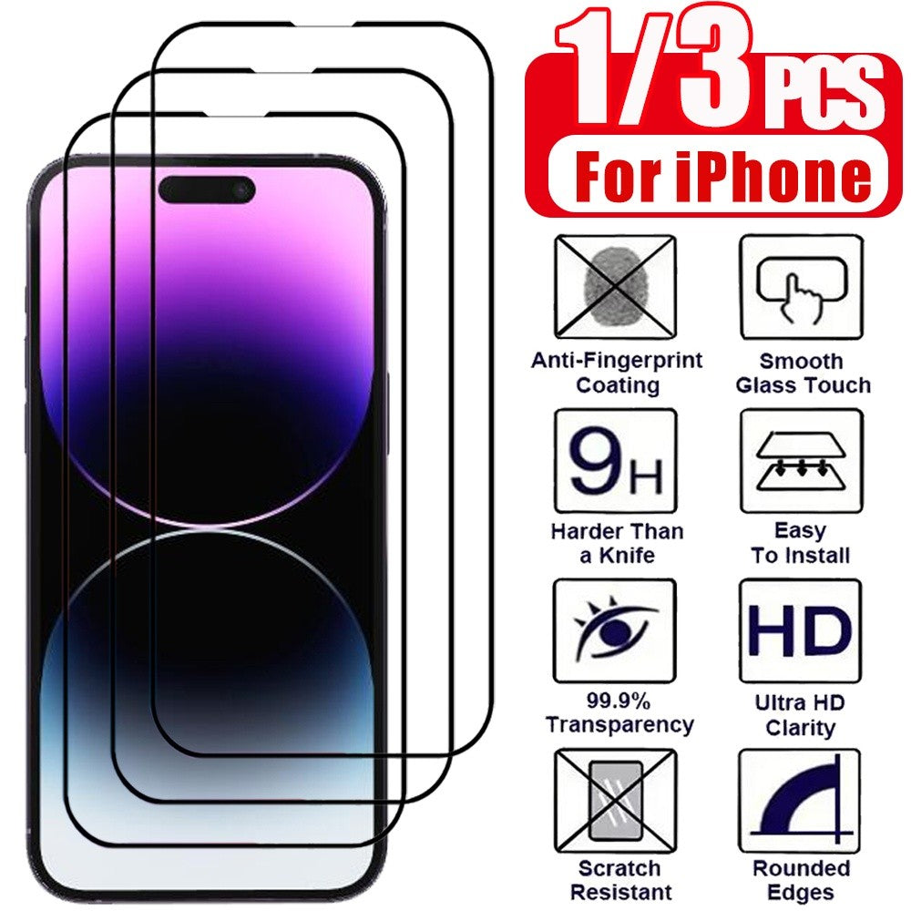 1/3 PCS Vidro Temperado Anti-Espião Para iPhone 17 16e 16 15 Pro Max Protetor de Tela de Privacidade iPhone 15 14 Plus 13 12 11 Pro Max Película de Cristal Temperado Antiespia Frontal Anti-Vigilância Para iPhone 15 Pro