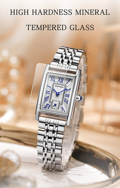 Sanda 1116 New Fashion 2023 Elegant Design Rectangle Dial Water Resistant Quartz Movement Business Women Analog Wrist Watch