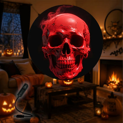LED USB Projector Light 3/6pcs Projection Patterns - Adjustable USB Night Light for Halloween Christmas Decorations
