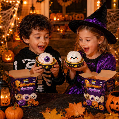 5.5cm Halloween ghost pinch music creative new squeeze decompression toy pinch decompression gift box set