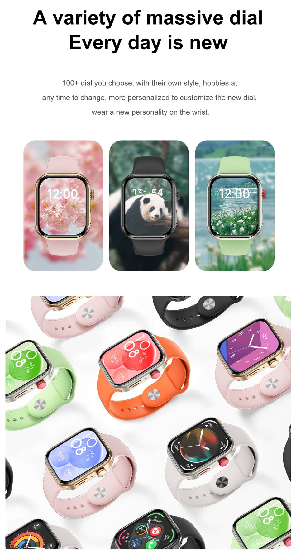 2025 New For HUAWEI FIT 3 2.01" HD Screen Smart Watch Women Men Watches Bluetooth Call Smartwatch Watch 9 Sports Fitness Tracker