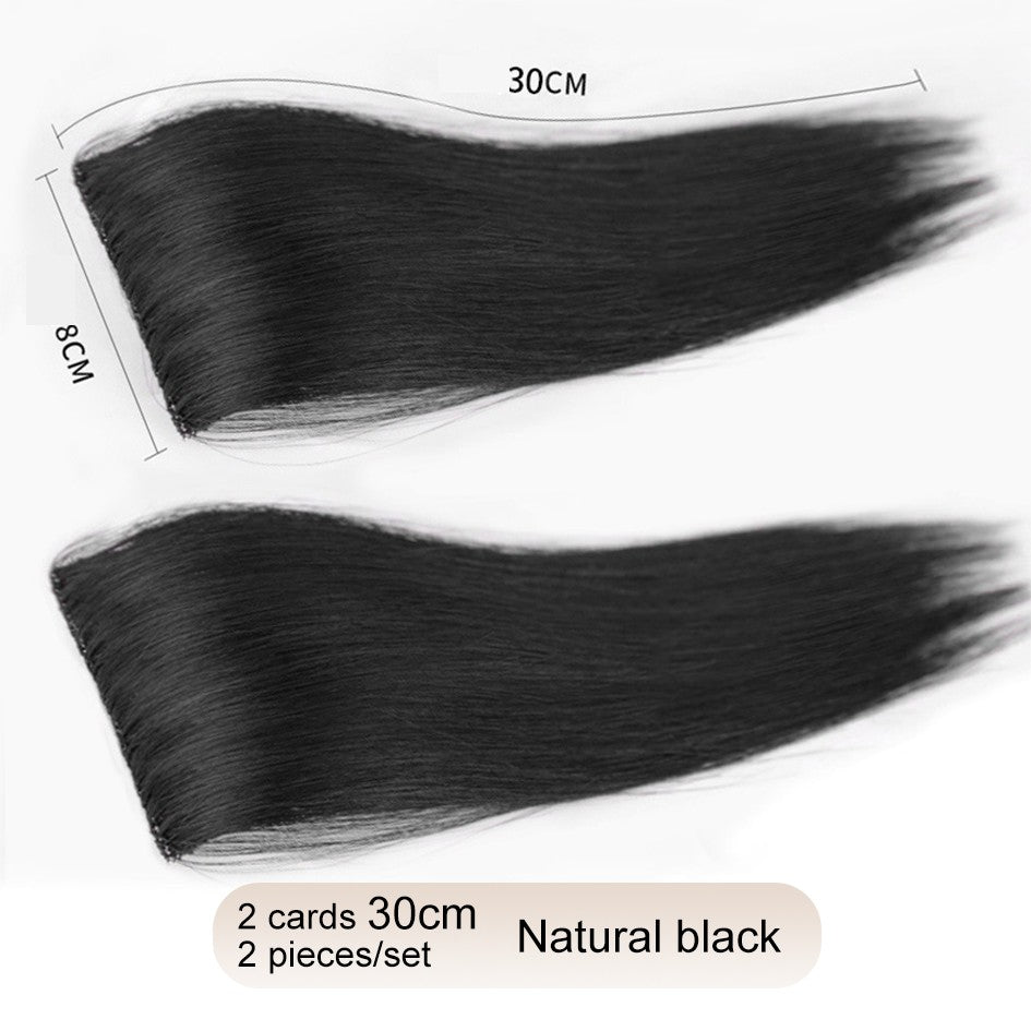 2 peças/conjunto de preenchimento capilar sintético, extensões de cabelo, peça de abertura e de reposição para topo, artefato de reposição