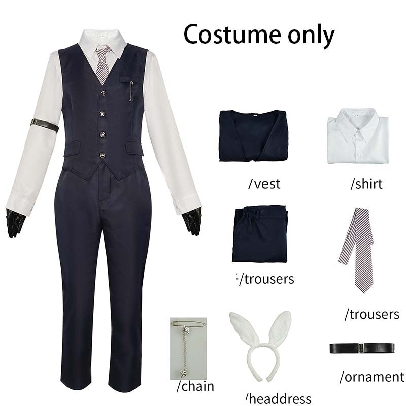 Xavier Cosplay Costume Adult Carnival Uniform Game Love and Deepspacee Xavier Outfit for Halloween Party Masquerade(Navy Blue)