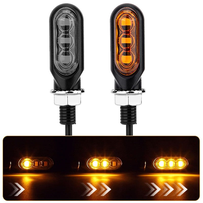 Hot Sale Motorcycle Mini LED Turn Signal Lights Amber Flowing Directional Signal Lamp Intermitentes Moto For Cafe Racer