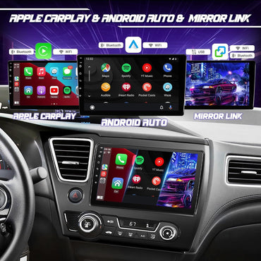 9'' Touchscreen for Honda Civic 2013-2017 Stereo Android Radio WiFi GPS Navigation Rear Camera FM Multimedia Player Headunit