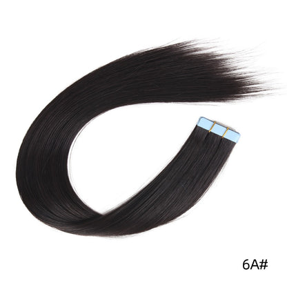 Tape In Hair Extensions Synthetic Hair 10Pcs 20Inch Long Straight Skin Weft Straight Seamless Hair Invisible Tape In Hairpiece