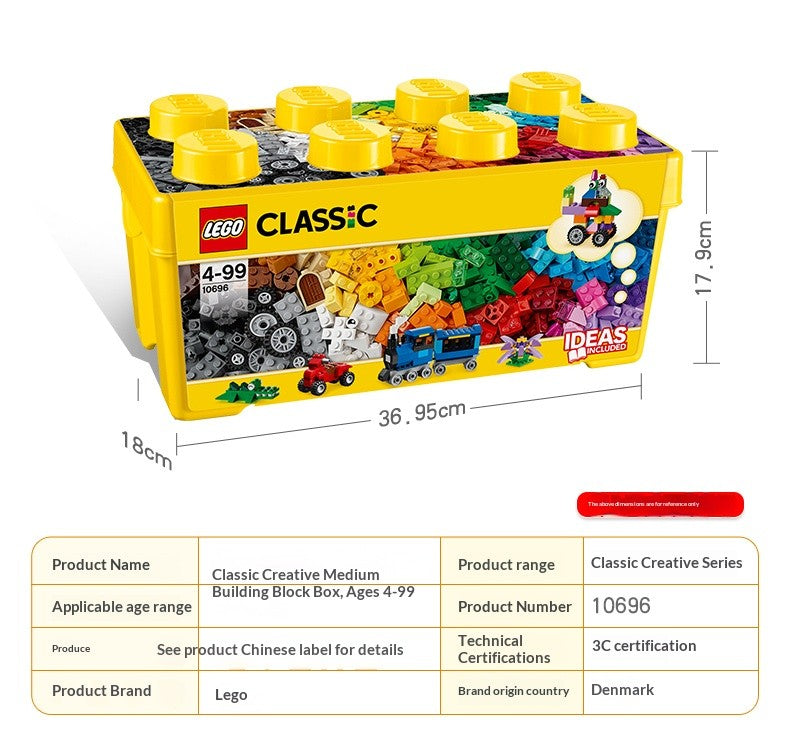 LEGO Classic Creative Series 10696 Caixa de Blocos Média Criativa Clássica 10714 Brinquedo de Presente Montado na Base Azul
