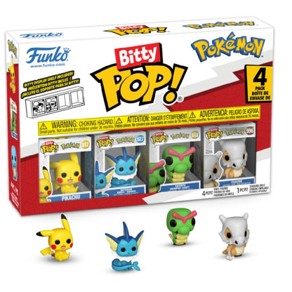 Funko Bitty Pop Pokemon Pikachu Bulbasaur Caixa Surpresa Charmander Pacote com 4 Bonecos Minis Colecionáveis Brinquedo Modelo Presentes de Natal
