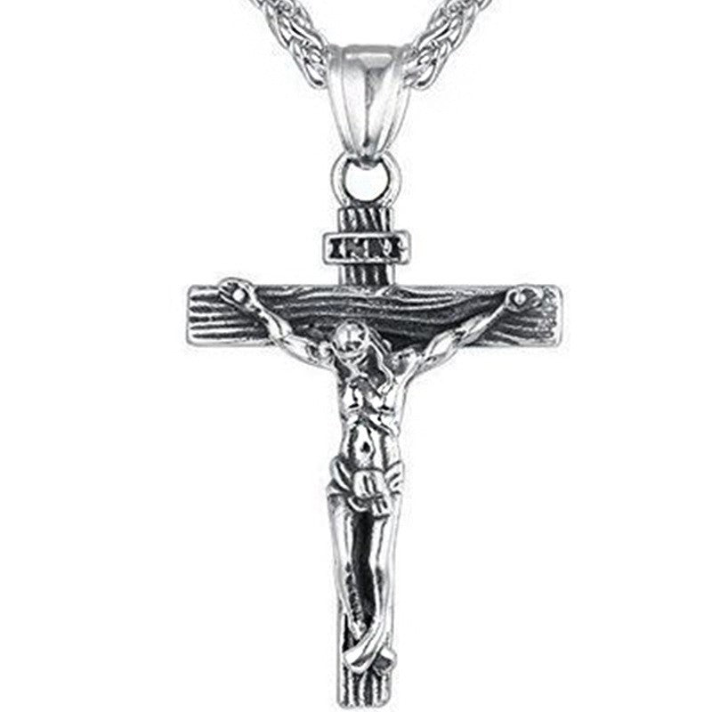 Novo Colar Religioso de Cruz de Jesus para Homens, Moda, Cor Dourada, Pingente de Cruz com Corrente, Joias de Presente para Homens e Mulheres