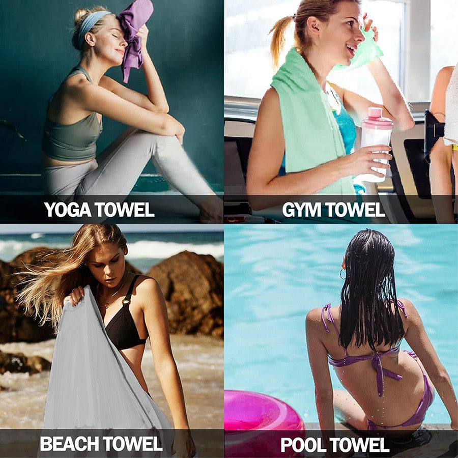 Ultra Absorbent Microfiber Quick Dry Towel Premium Beach Towel Travel Fitness Gym Swimming Yoga Camping Outdoor Activities