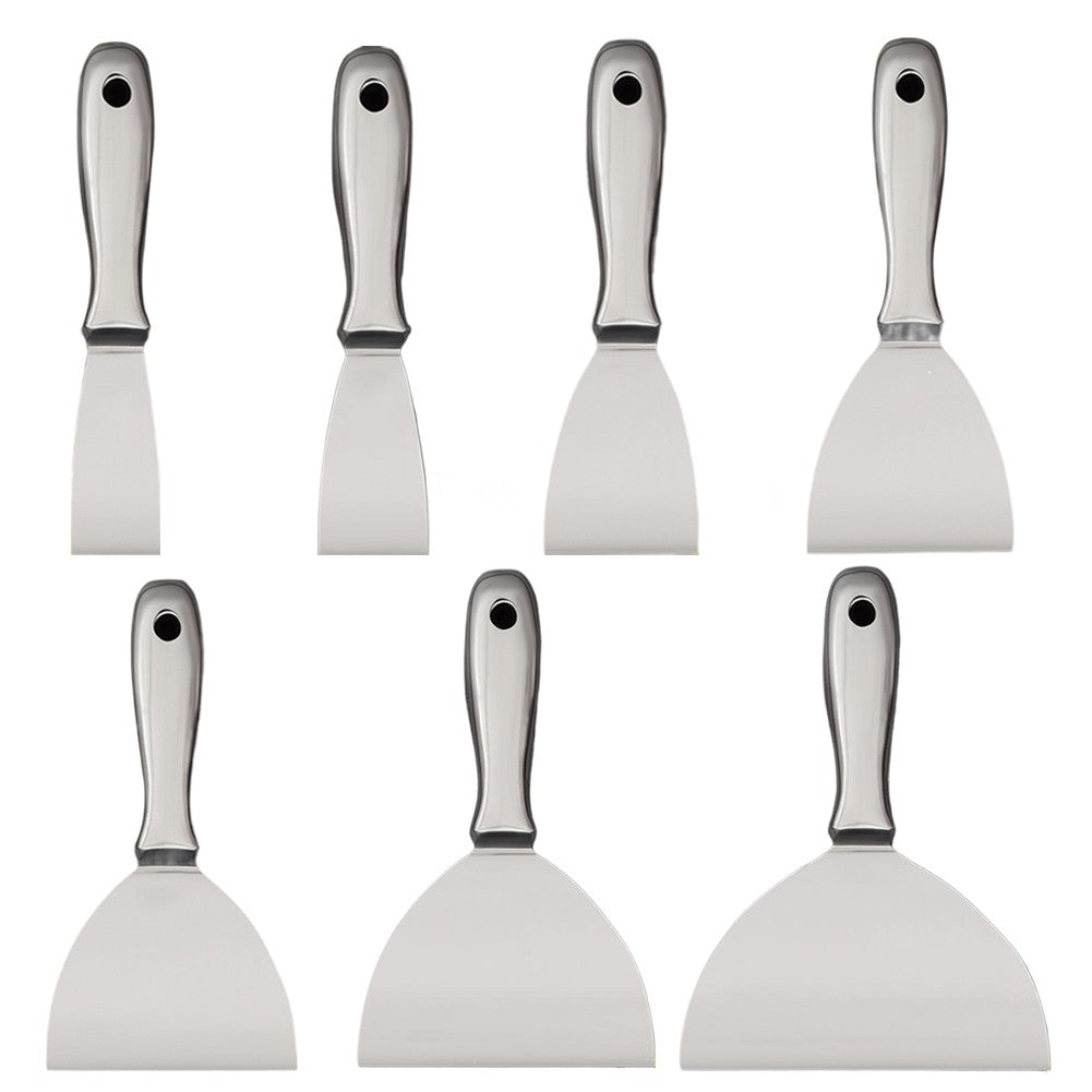 Espátula de Aço Inoxidável de Peça Única para Massa de Parede, Ferramenta de Pedreiro, Espátula de Pintor, Raspador para Nivelamento, Remendos e Pintura