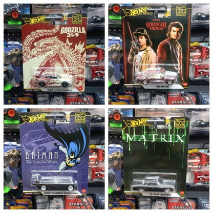 Hot Wheels Autêntico Entertainment Culture Series 1/64 Nissan Skyline Stranger Things BMW Modelos de Carro em Liga Fundida Brinquedos Presentes em Estoque