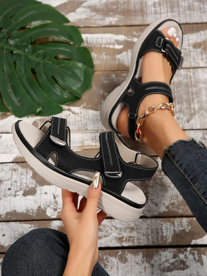 2024 Women Summer Wedges Non-slip Beach Open Toe Breathable Sandals Sport Style Shoes
