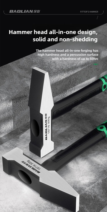 Ferramentas de Hardware Decoração de Construção Martelo de Cabo Plano 200g Martelo Bico de Pato Revestido de Plástico 300g Cabeça de Martelo 500g Martelo de Mecânico