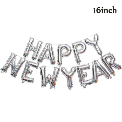 16 Inch 2027 Happy New Year Foil Balloons Christmas New Year Party Decoration Festival Party Supplies Photo Props Home Decor