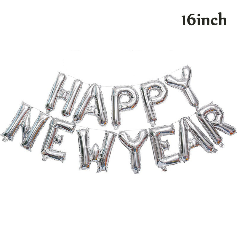 16 Inch 2027 Happy New Year Foil Balloons Christmas New Year Party Decoration Festival Party Supplies Photo Props Home Decor